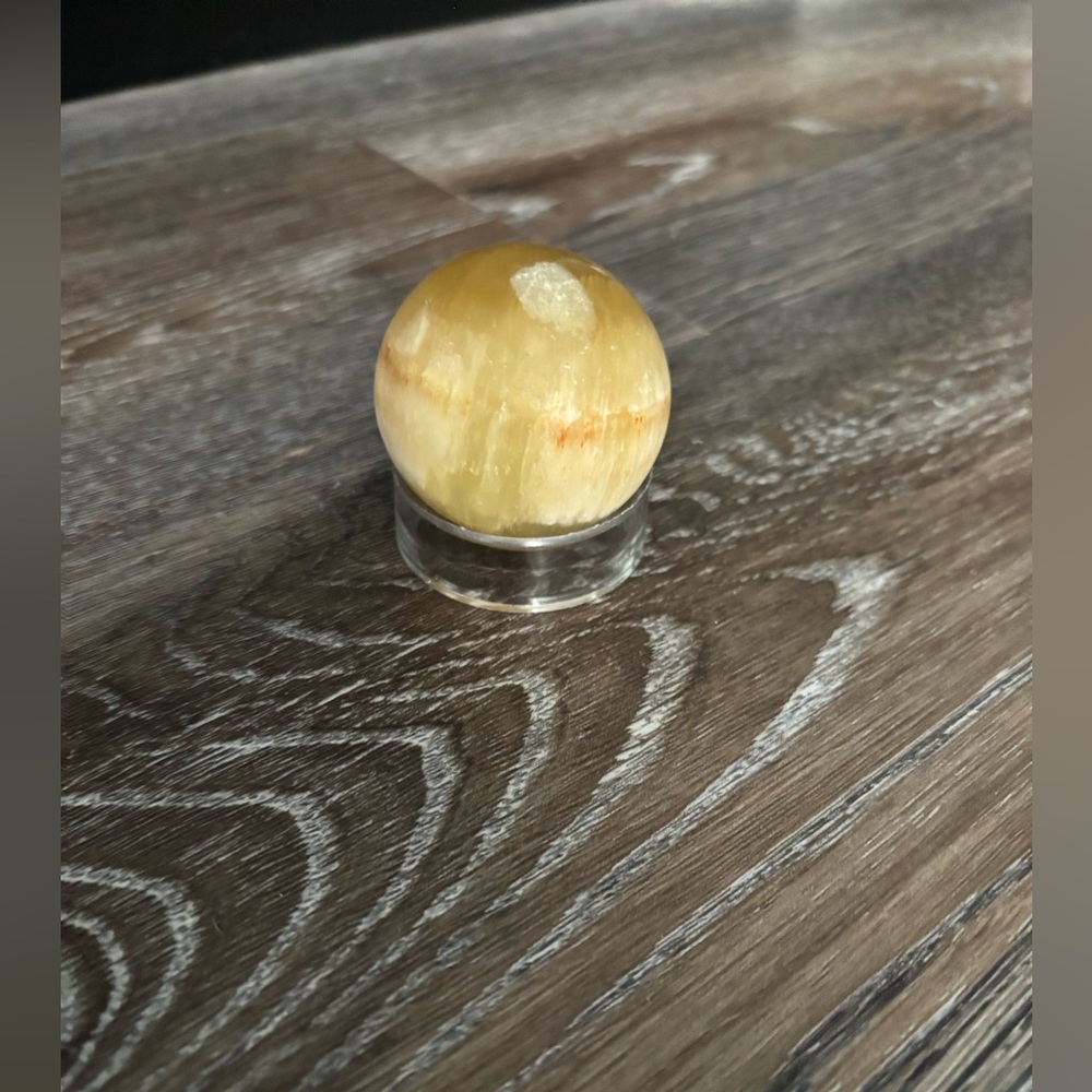 Lemon calcite Crystal Sphere